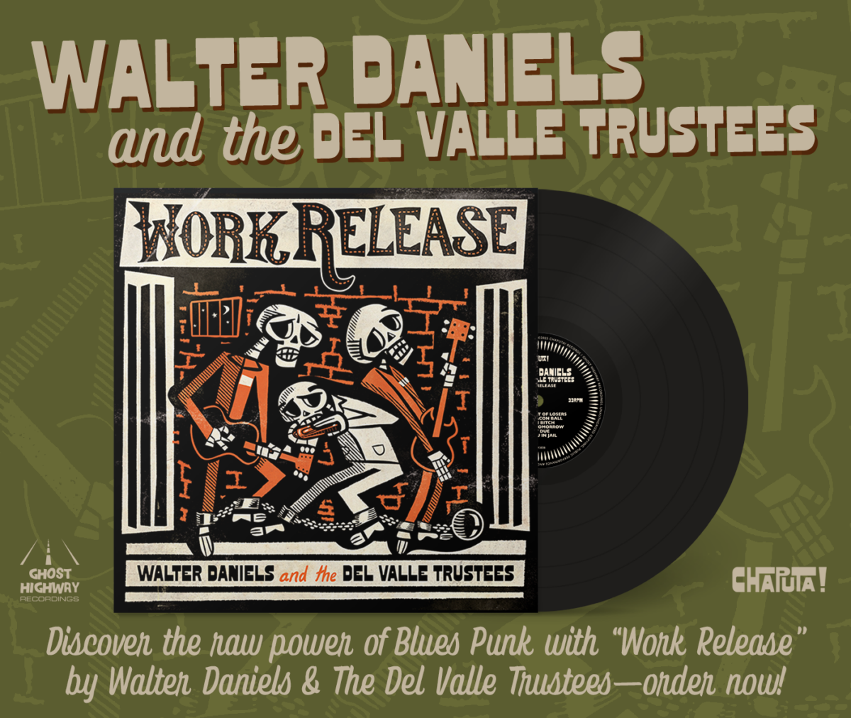 WALTER DANIELS AND THE DEL VALLE TRUSTEES: Work Release LP - Image 2
